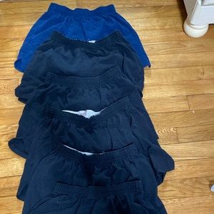 6 pairs SOFFE shorts (1 navy 5 black) sold as set